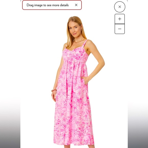 Lilly Pulizer peony pink seabreeze scene - Picture 2 of 5